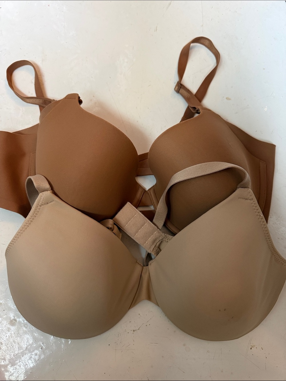Hanes Smooth Molded Bra Duo - Chocolate & Taupe
